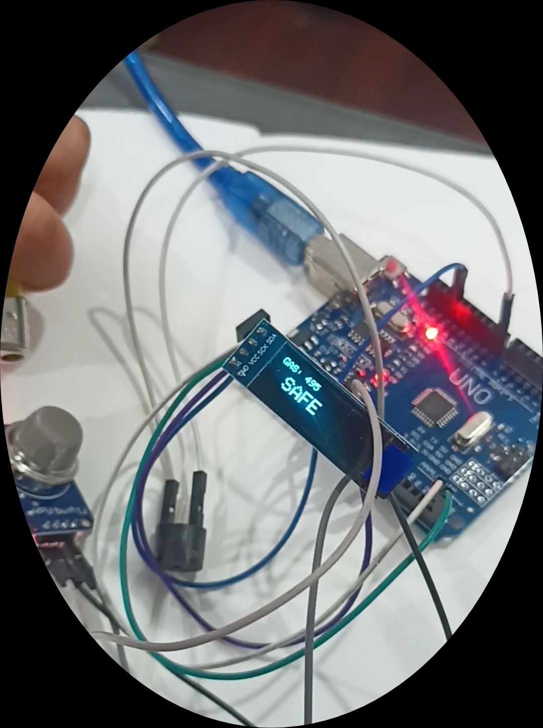 Arduino Uno with sensor modules — student project in progress