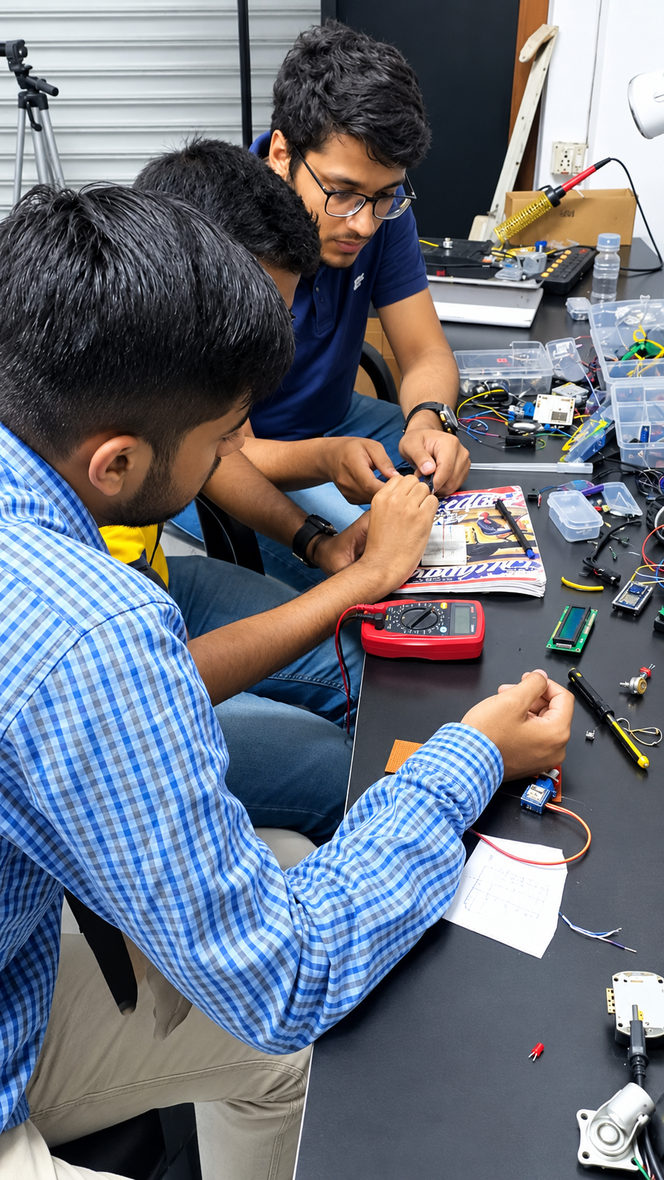 Hands-on circuit building workshop at Robozz Lab